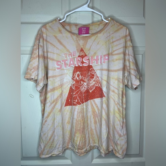 REVOLVE X One Teaspoon Starship Sunset Tie Dye Tee in Peach - Picture 4 of 11
